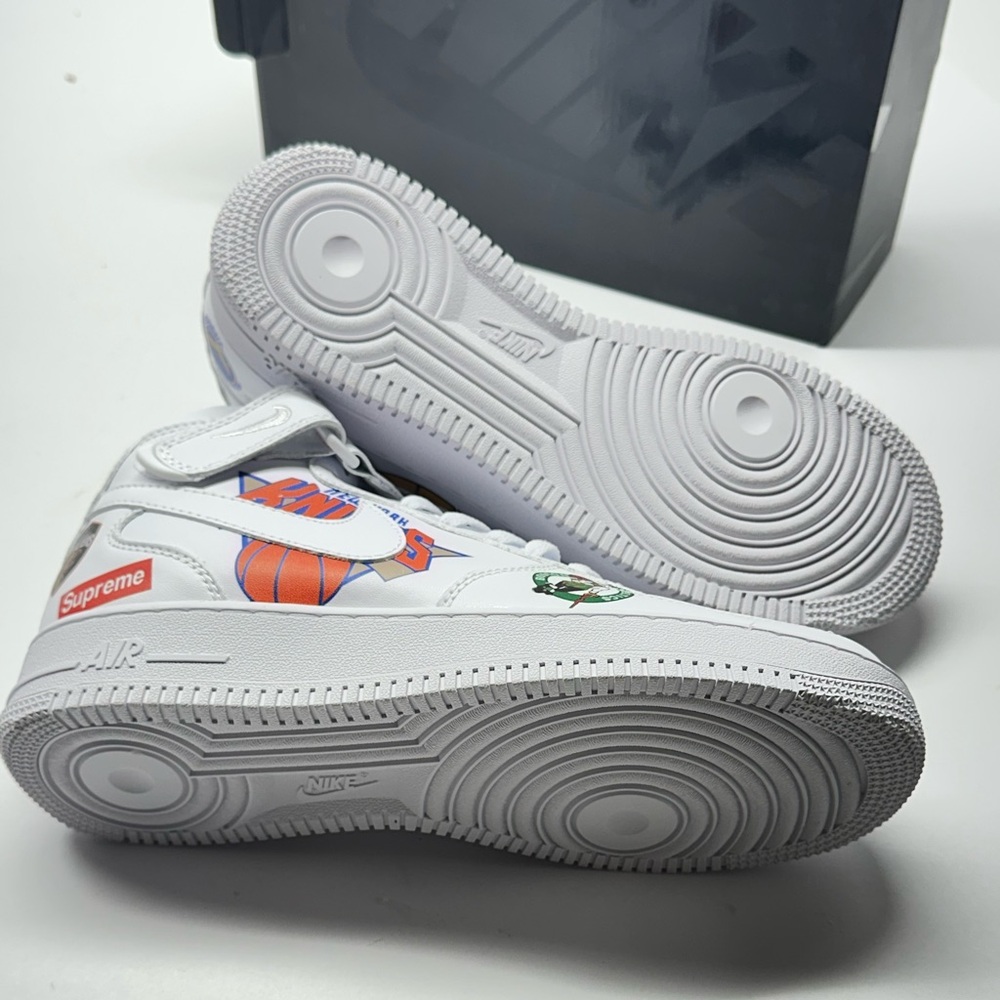 Nike SUPREME Air Force 1 Mid NBA Teams Logo Design BRAND NEW Sneakers size 9 - Picture 7 of 7